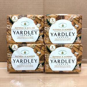Yardley London Oatmeal & Almond Nourishing Bath Bar Soap 4 oz Each 8 Bars Total